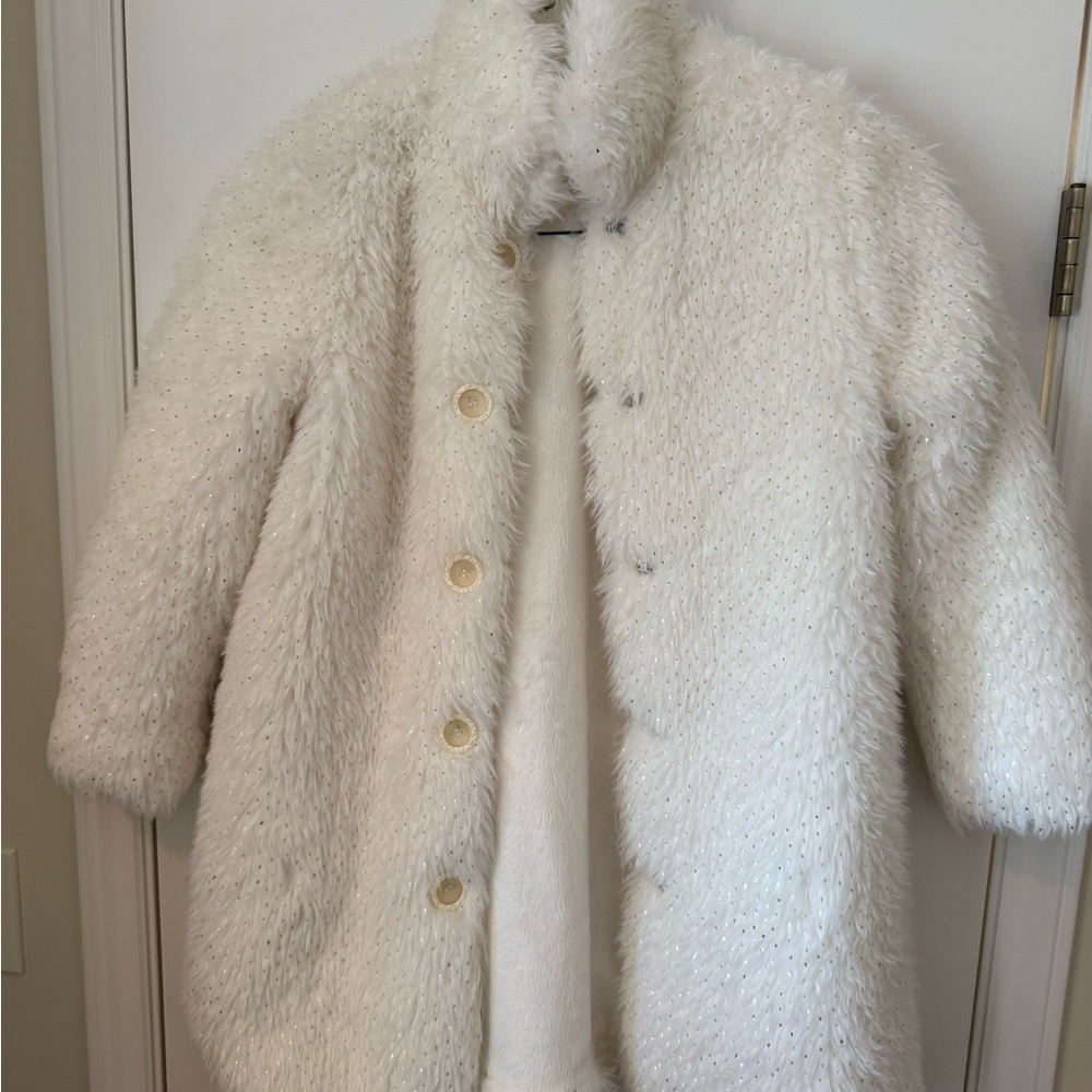 Cozy White Kids Coat